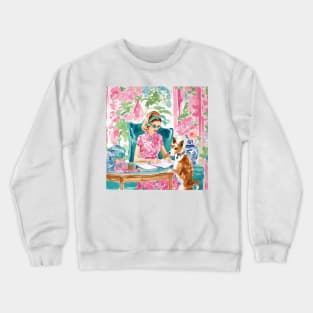 Not disturbing his human in any way Crewneck Sweatshirt